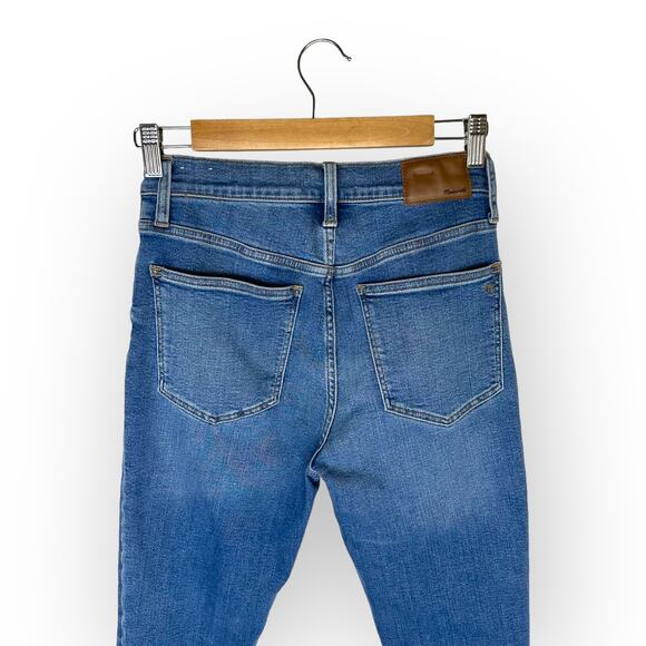 Madewell 9" Mid-Rise Skinny Crop Jean Button Front 27 Medium Wash Tencel AJ173 - Picture 5 of 13